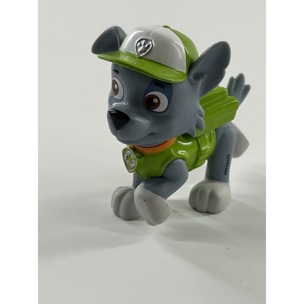 PAW Patrol Rocky Recycles Pup Figure Green Hat Toy Spin Master